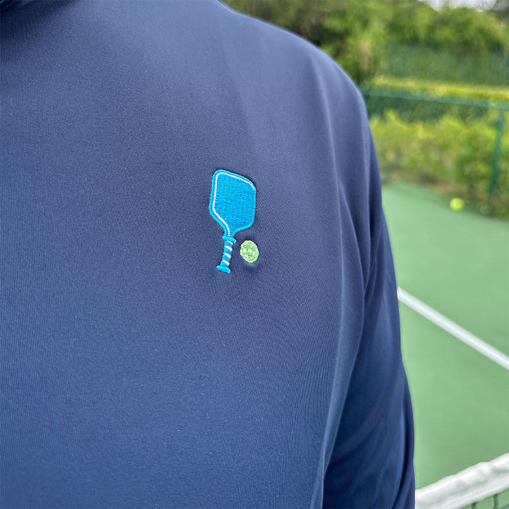 Swinton Pickleball Court Performance Quarter Zip Pullover in Navy