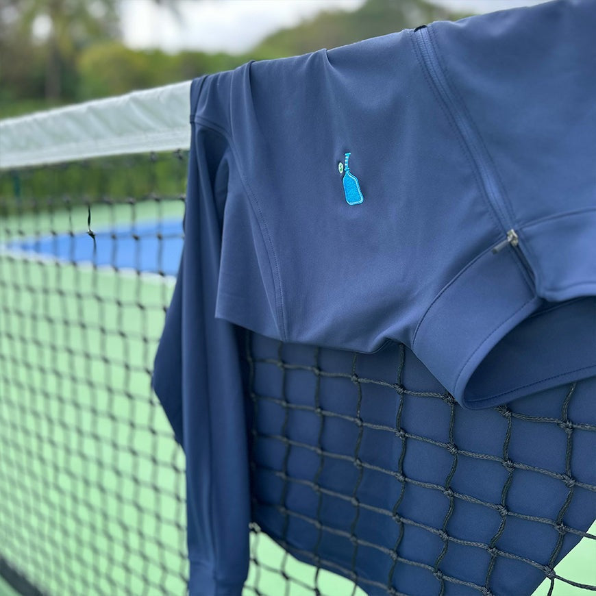 Swinton Pickleball Court Performance Quarter Zip Pullover in Navy