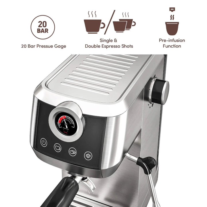 Wirsh 20 Bar Espresso Machine for Perfect Coffee