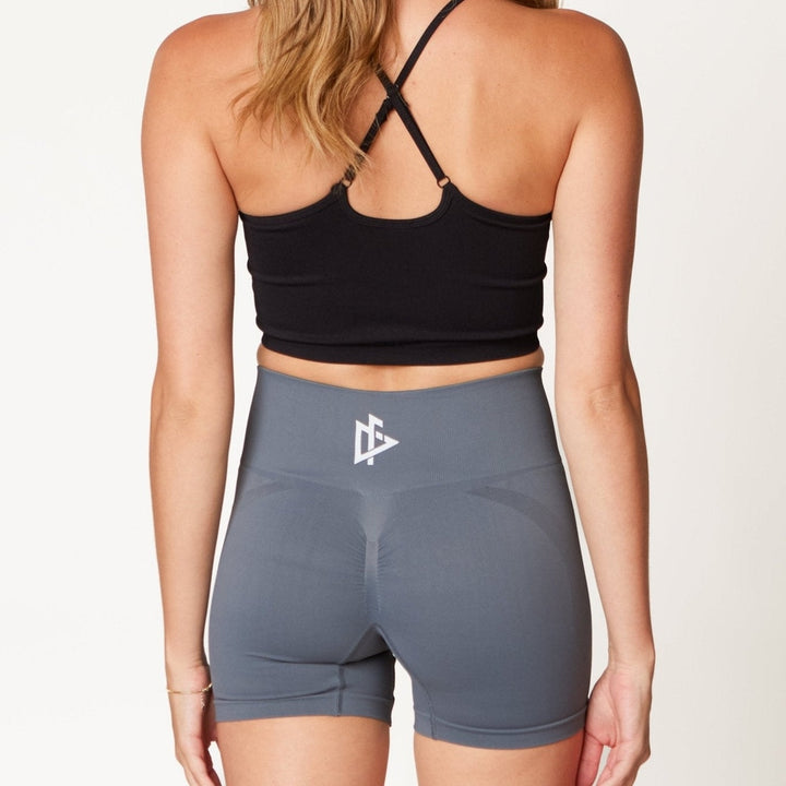DeemedFit Women's Luxe Seamless Shorts (Gray)