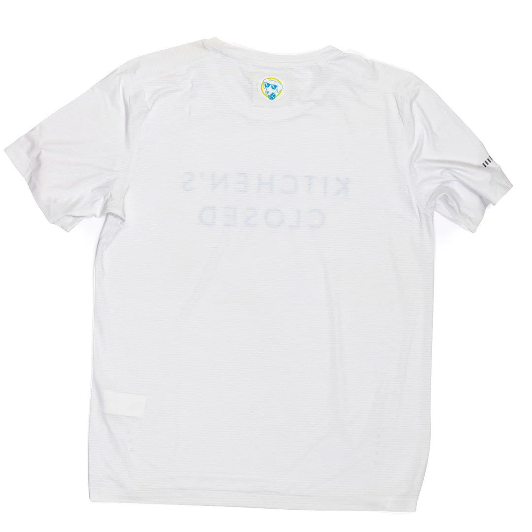 Swinton Pickleball Women's Lux Performance White Kitchen's Closed Tee