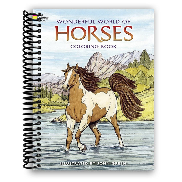 Wonderful World of Horses Coloring Book Spiral Bound