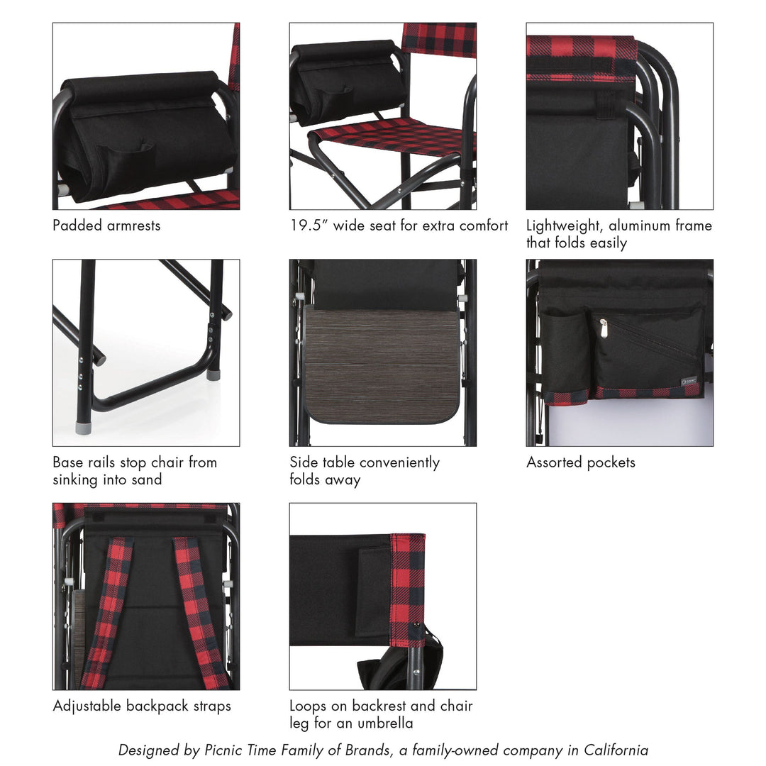 Picnic Time Outdoor Directors Folding Chair