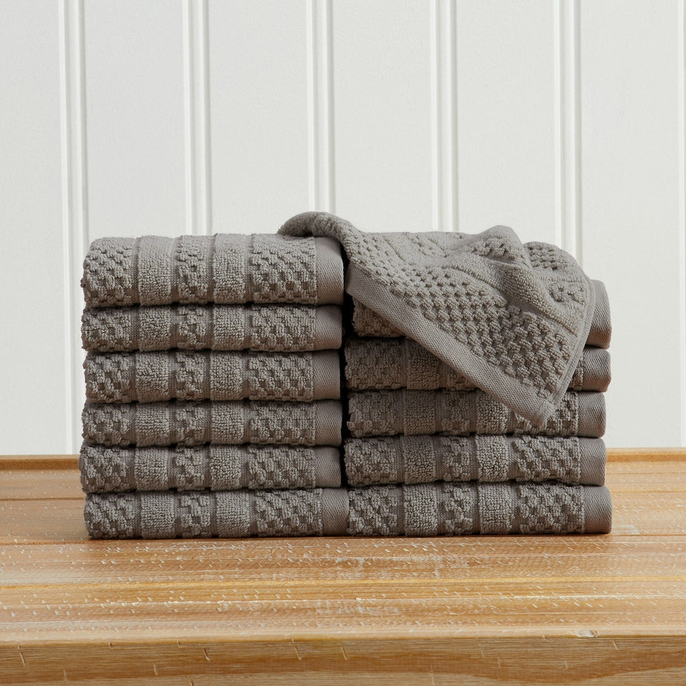 Checkered Jacquard Bath Towel Set - Giuliana Collection
