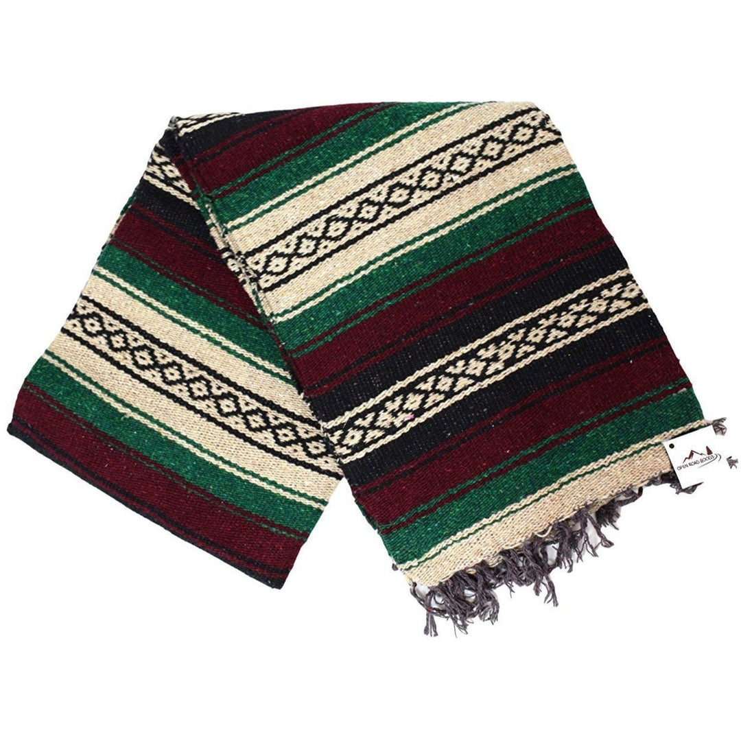 West Path Maroon & Green Mexican Super Falsa Blanket