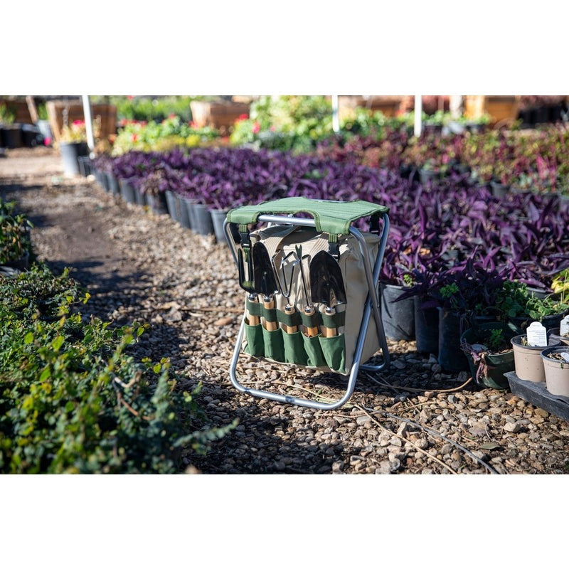 Gardener Folding Seat with Tools