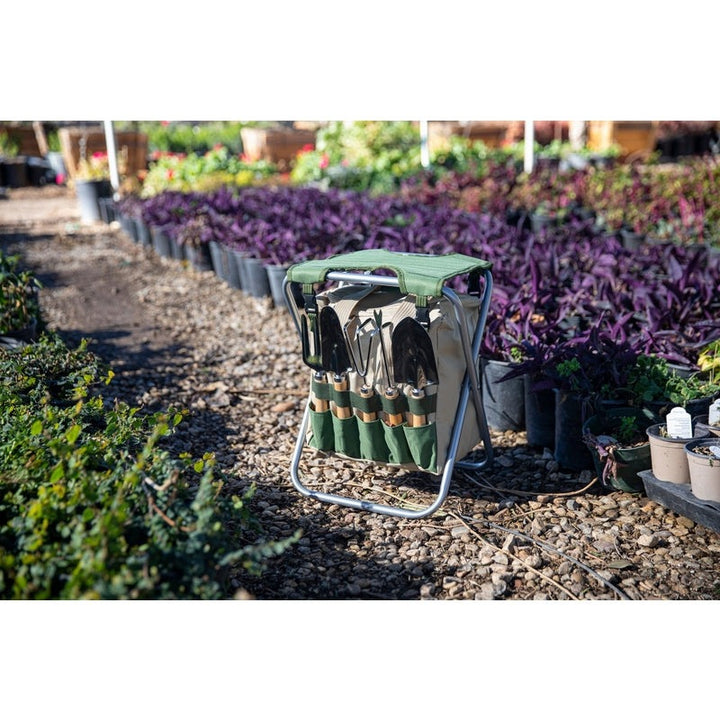 Gardener Folding Seat with Tools