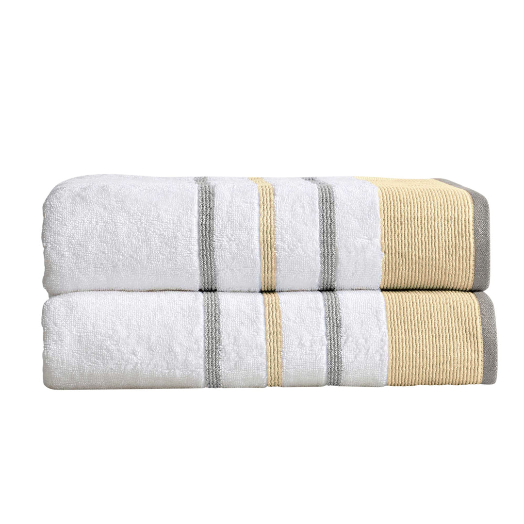 Cotton Stripe Bath Towel Set - Noelle Collection
