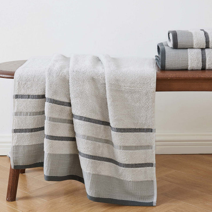 Cotton Stripe Bath Towel Set - Noelle Collection