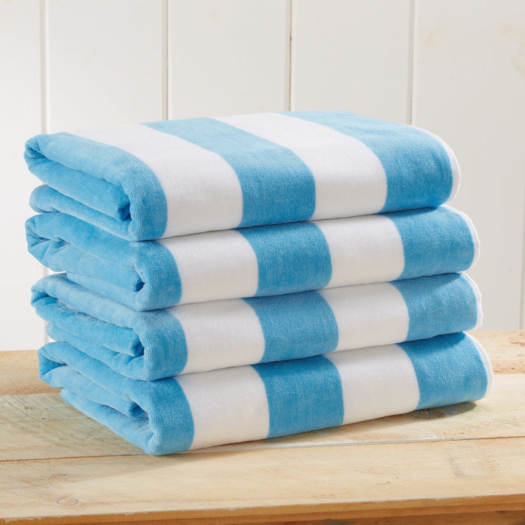 Cotton Velour Cabana Beach Towel - Novia Collection