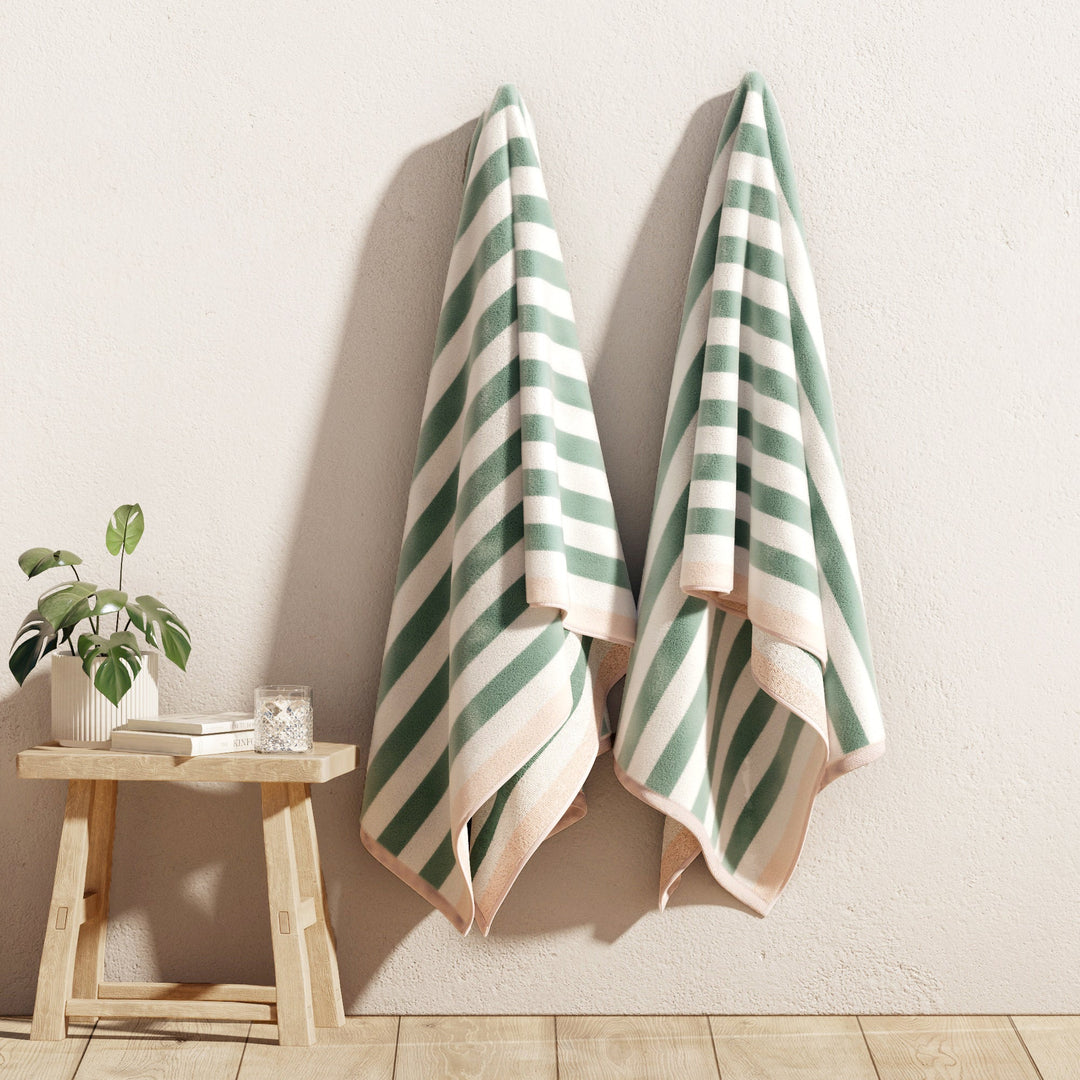 Striped Beach Towel - Oversized Santa Cruz Collection