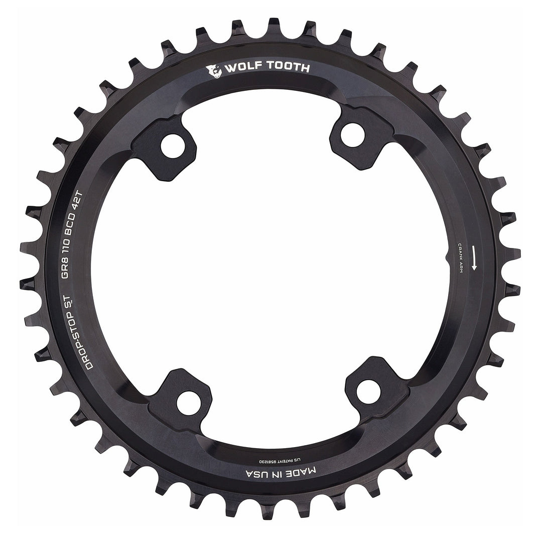 110 BCD Asymmetric 4-Bolt Chainrings for Shimano GRX Cranks