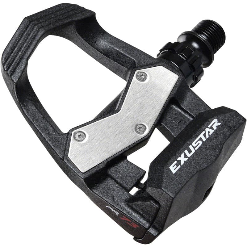 Exustar E-PR73ST Delta Style Pedals- Single Sided Clipless, Thermoplastic, 9/16", Black