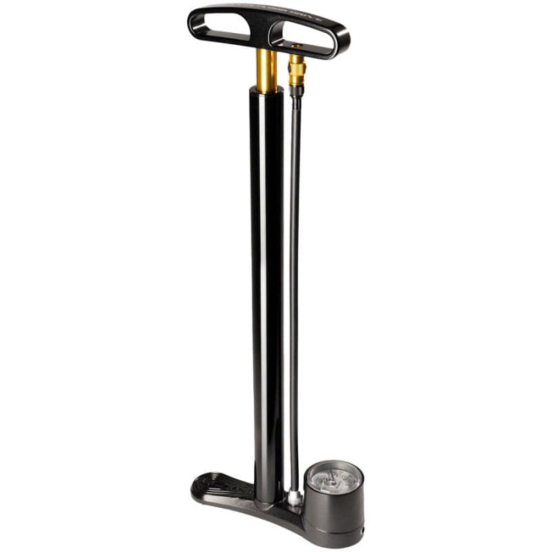 Lezyne ABS CNC Travel Floor Drive Pump, Presta/Schrader Valve, 160psi: Black