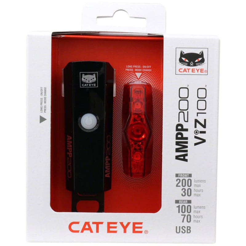 CatEye AMPP200/ViZ100 Headlight/Taillight Set