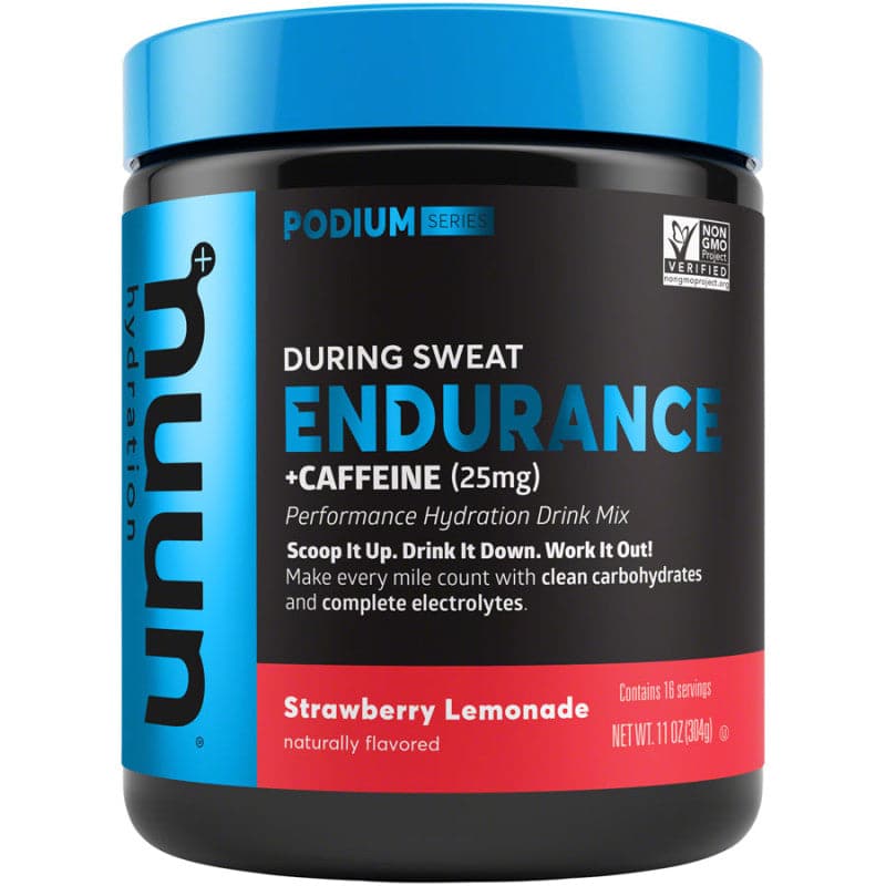 Nuun Endurance Hydration Drink Mix: Strawberry Lemonade + Caffeine, 16 Serving Canister
