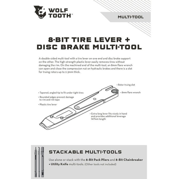 8-Bit Tire Lever + Disc Brake Multi-Tool